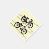 Serviette En Papier Bicyclette Noir 1 (Coin)