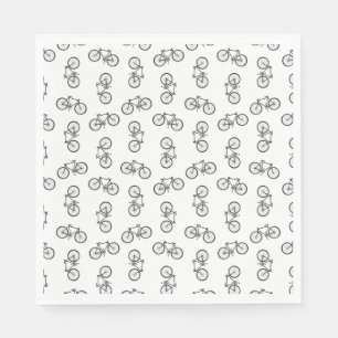 Serviette En Papier Bicyclettes éparpillées Imprimer Motif PERSONNAL