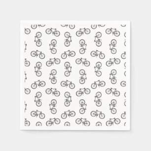 Serviette En Papier Bicyclettes éparpillées Imprimer Motif PERSONNAL