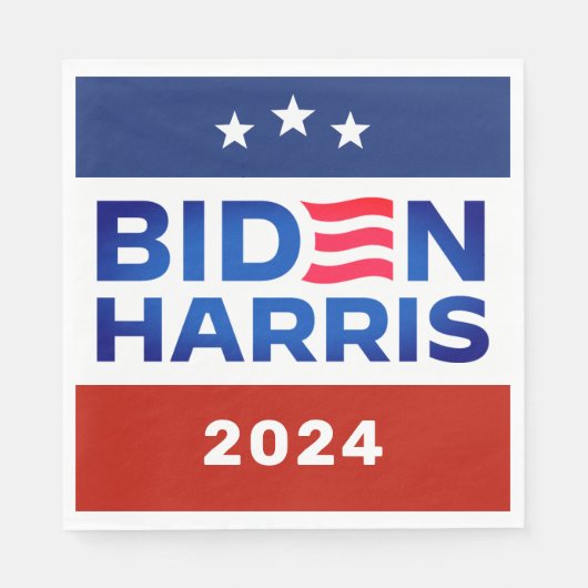 Serviette En Papier Biden Harris 2024 Election Campaign Paper Napkin (Devant)