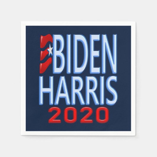 Serviette En Papier Biden Harris Parti électoral démocrate 2020 (Devant)