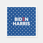 Serviette En Papier Biden / Harris White Stars Motif Blue (Devant)