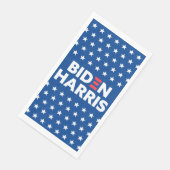 Serviette En Papier Biden / Harris White Stars Motif Blue (Coin)