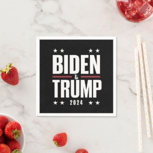 Serviette En Papier Biden Trump 2024 Élection Drôle Présidentiel VP