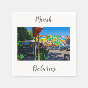 Serviette En Papier Biélorussie Беларусь Minsk Architecture Serviettes