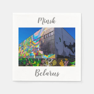 Serviette En Papier Biélorussie Б л а р у с Minsk Architecture Napkins