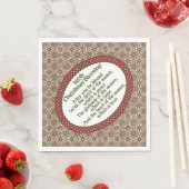 Serviette En Papier Bienheureuse de Noël irlandais, Fête Celtique Roug (En situation)