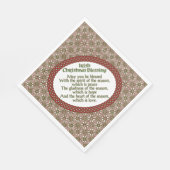 Serviette En Papier Bienheureuse de Noël irlandais, Fête Celtique Roug (Coin)