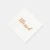 Serviette En Papier Bienheureux écriture blanche orange joli thanksgiv (Coin)
