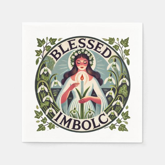 Serviette En Papier Bienheureux Imbolc (Devant)