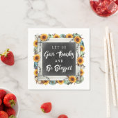 Serviette En Papier Bienheureux Thanksgiving Automne Tournesols Dîner (En situation)