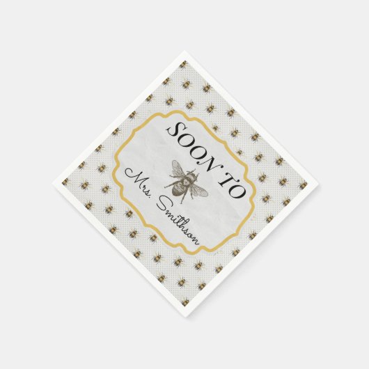 Serviette En Papier Bientôt des serviettes "BEE" (Coin)