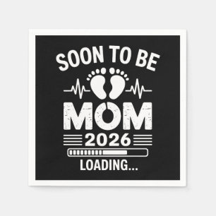 Serviette En Papier Bientôt Maman 2026 Annonce de Grossesse en Attente