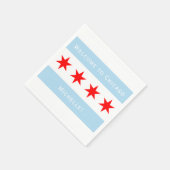 Serviette En Papier Bienvenue à Chicago | Indicateur Chicago personnal (Coin)