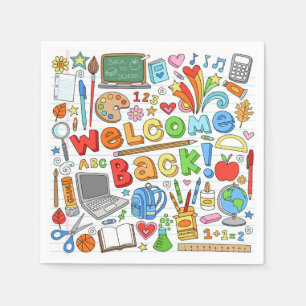 Serviette En Papier Bienvenue À L'École
