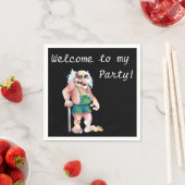 Serviette En Papier Bienvenue À Mon Parti - Ogre Scandinave (En situation)