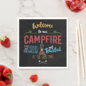 Serviette En Papier Bienvenue À Notre Camping (En situation)
