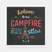 Serviette En Papier Bienvenue À Notre Camping (Devant)