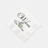 Serviette En Papier Bienvenue à notre maison (Coin)