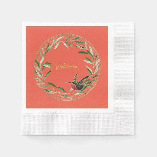 Serviette En Papier Bienvenue à notre Maison (Devant)