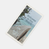 Serviette En Papier Bienvenue à Our Beach Life is Better Here (Coin)