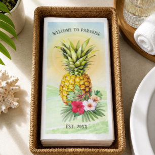 Serviette En Papier Bienvenue à Paradise Pineappy Paper Napkins