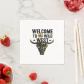 Serviette En Papier bienvenue à wild west (En situation)