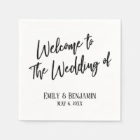 Bienvenue au Mariage de la typographie simple