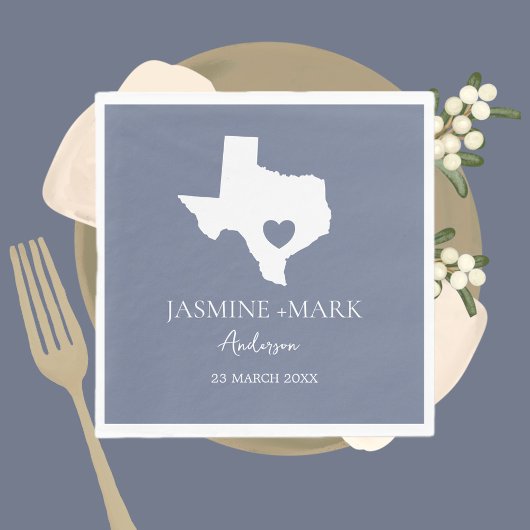 Serviette En Papier Bienvenue au Texas Wedding Party Custom