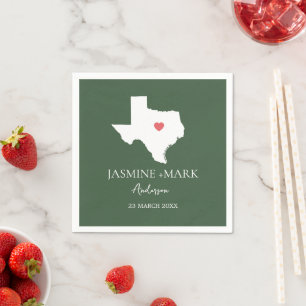 Serviette En Papier Bienvenue au Texas Wedding Party Custom