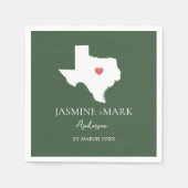 Serviette En Papier Bienvenue au Texas Wedding Party Custom (Devant)