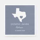 Serviette En Papier Bienvenue au Texas Wedding Party Custom (Devant)