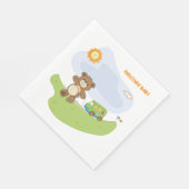 Serviette En Papier Bienvenue bébé ours (Coin)