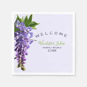 Serviette En Papier Bienvenue Belle Wisteria Brunch Nom personnalisé