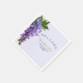 Serviette En Papier Bienvenue Belle Wisteria Brunch Nom personnalisé (Coin)