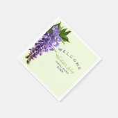 Serviette En Papier Bienvenue Belle Wisteria Brunch Nom personnalisé (Coin)