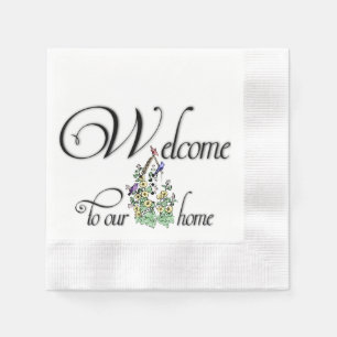 Serviette En Papier Bienvenue chez nous