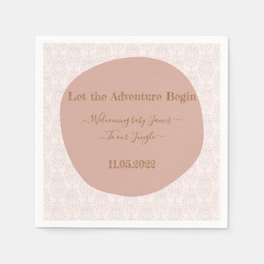 Serviette En Papier Bienvenue dans les serviettes de baby shower de la (Devant)