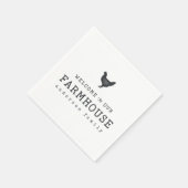 Serviette En Papier Bienvenue dans notre ferme Pays Poulet rustique (Coin)