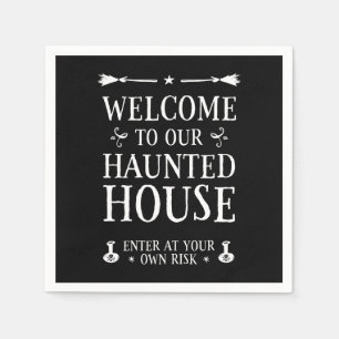 Serviette En Papier Bienvenue Dans Notre Maison Hantée