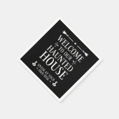 Serviette En Papier Bienvenue Dans Notre Maison Hantée (Coin)