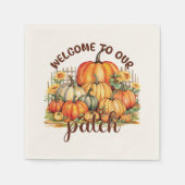 Serviette En Papier Bienvenue dans notre Patch - Cosy Citrouille Patch (Devant)
