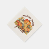 Serviette En Papier Bienvenue dans notre Patch - Cosy Citrouille Patch (Coin)