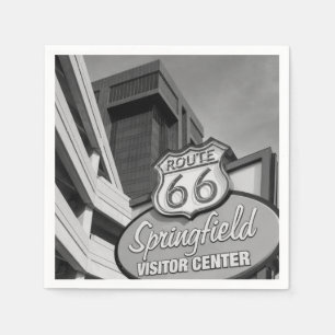 Serviette En Papier Bienvenue En Niveaux De Gris Springfield