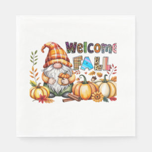 Serviette En Papier Bienvenue Gnomes d'automne T-Shirt Classique.png