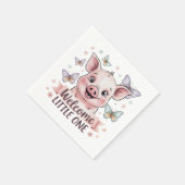Serviette En Papier Bienvenue Little One - Joli Baby shower de Piglet (Coin)