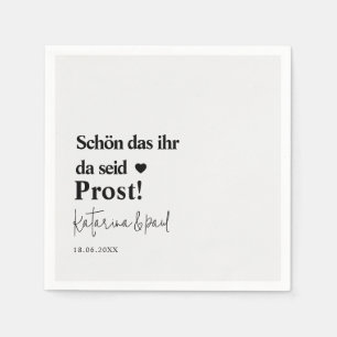 Serviette En Papier Bienvenue!  Mariage