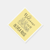 Serviette En Papier BIENVENUE Nouveau Arrivée Chaussures bébé Douche J (Coin)