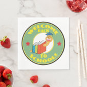 Serviette En Papier Bienvenue Retour À L'École Bookworm (En situation)