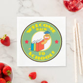 Serviette En Papier Bienvenue Retour À L'École Bookworm